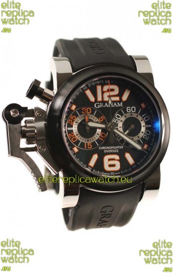Graham Chronofighter Oversize Diver Swiss Watch in Orange Markers 