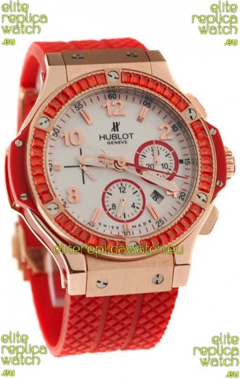 Hublot Gold Big Bang Tutti Fruitti Red Swiss Replica Watch