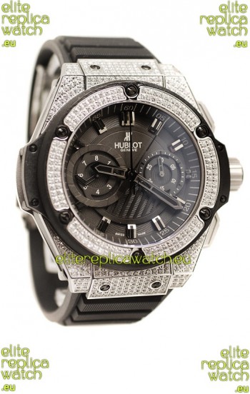 Hublot Gold Big Bang King Power Diamond Swiss Replica Watch