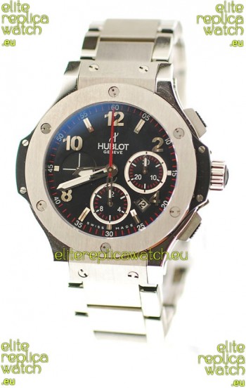 Hublot Big Bang Swiss Watch in Stainless Steel Strap