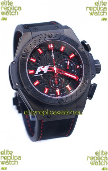 Hublot Big Bang F1 Edition King Power Swiss Replica Black Ceramic Watch