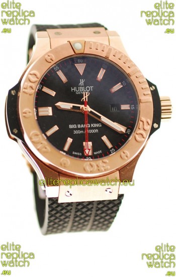 Hublot Big Bang King Swiss Replica Watch in Black Carbon Dial