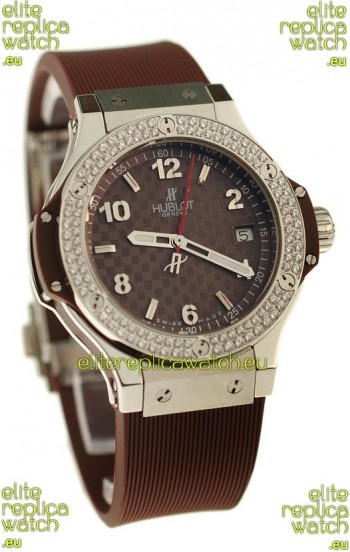 Hublot Big Bang King Cappuccino Diamonds Swiss Replica Quartz Watch