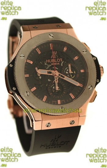 Hublot Rose Gold Aero Bang Swiss Replica Watch