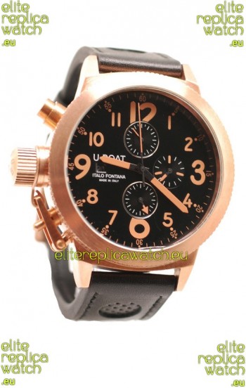 U-Boat Flightdeck Japanese Gold Replica Watch