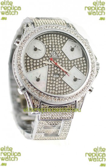Jacob & Co Diamond Japanese Replica Watch in Grey Diamond Dial