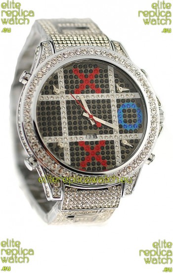 Jacob & Co Diamond Japanese Replica Watch in Black Dial