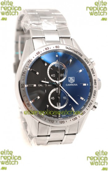 Tag Heuer Carrera Cal. 1887 Chronograph Japanese Watch in Black Dial
