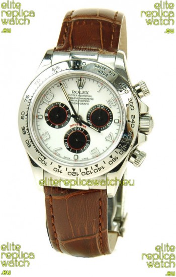 Rolex Daytona Cosmograph Swiss Replica Watch in White Dial