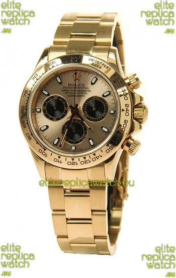 Rolex Daytona Cosmograph Swiss Replica Watch in Gold Plated