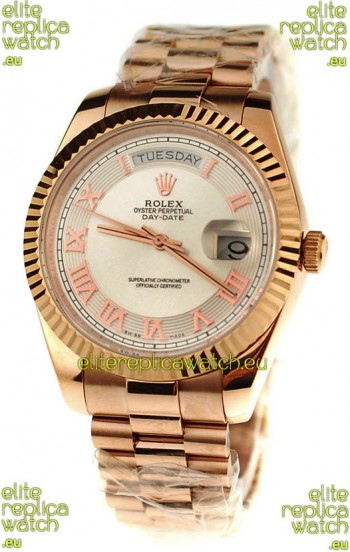 Rolex Day Date Pink Gold Japanese Replica Watch