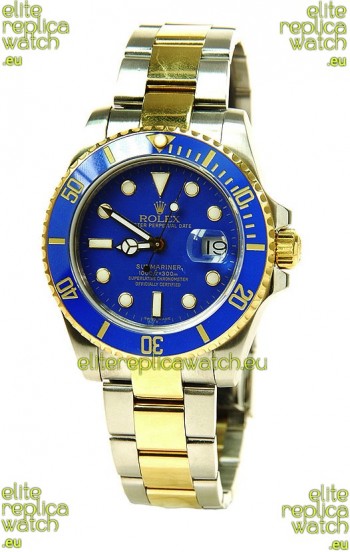 Rolex Submariner Two Tone Swiss Watch in Ceramic Bezel
