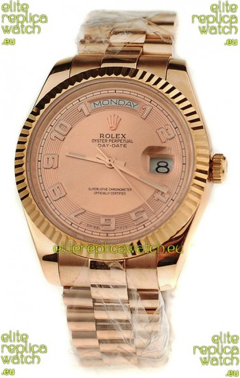 Rolex Day Date Pink Gold Japanese Replica Watch