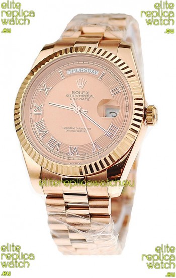 Rolex Day Date Pink Gold Japanese Replica Watch
