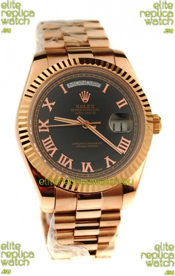 Rolex Day Date Pink Gold Japanese Replica Watch