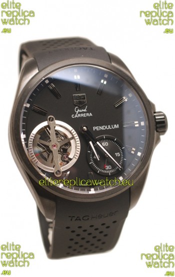 Tag Heuer Grand Carrera Pendulum Swiss Automatic Watch in Black