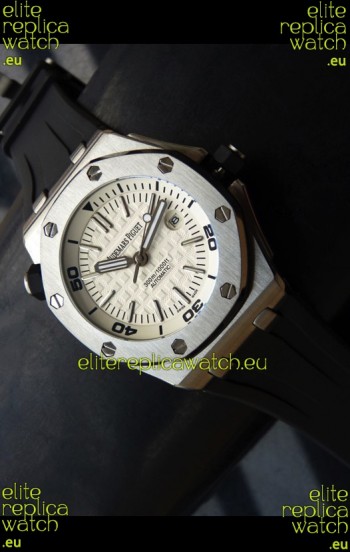 Audemars Piguet Scuba Japanese Replica Watch White Dial