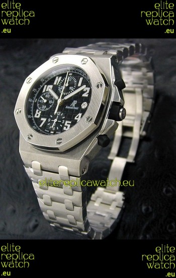 Audemars Piguet Royal Oak Watch in Black Safari Dial - Secs hand 9 O Clock
