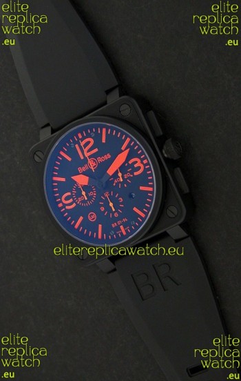 Bell and Ross BR01-94 7750 Swiss Watch in Red Markings