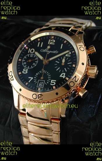 Breguet Aeronavale Swiss Replica Watch in Pink Gold