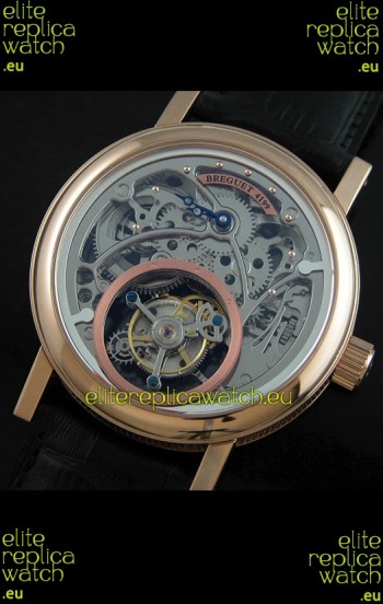 Breguet 4199 Swiss Watch in Grey Skeleton Tourbillon Watch