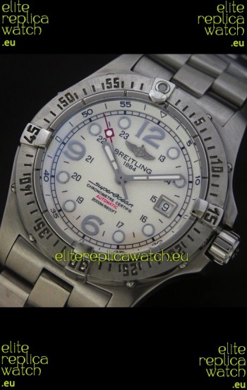 Breitling Superocean Swiss Replica Watch in White Dial