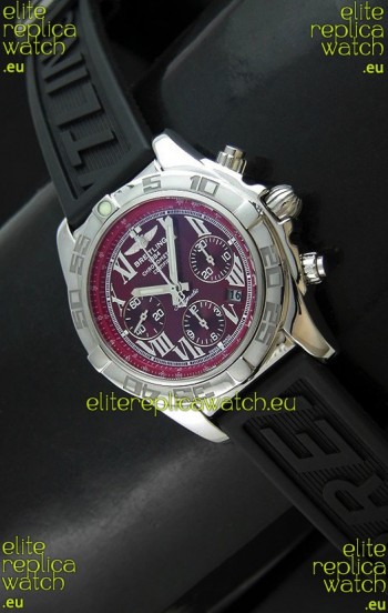 Breitling Chronomat Swiss Replica Watch in Rubber Strap