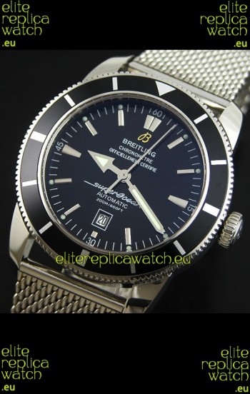 Breitling SuperOcean Swiss Replica Watch with Mesh Steel Strap - Ultimate Mirror Replica