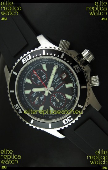 Breiting Superocean Chronograph Swiss Replica Watch in Black Dial - 1:1 Mirror Replica 