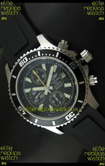 Breiting Superocean Chronograph Swiss Replica Watch in Black Dial - 1:1 Mirror Replica