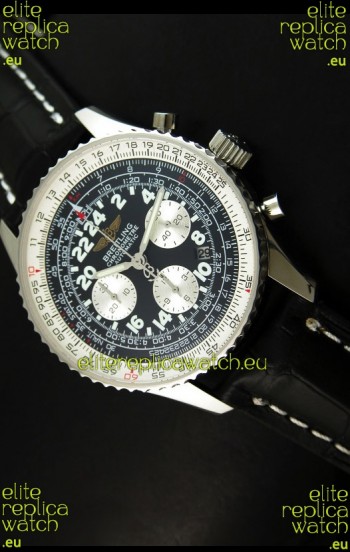 Breitling Navitimer Cosmonaute Swiss Replica Watch in Black Dial - MIRROR Replica
