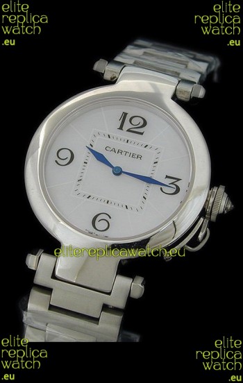 Cartier Pasha de Swiss Replica Automatic Watch in White Dial