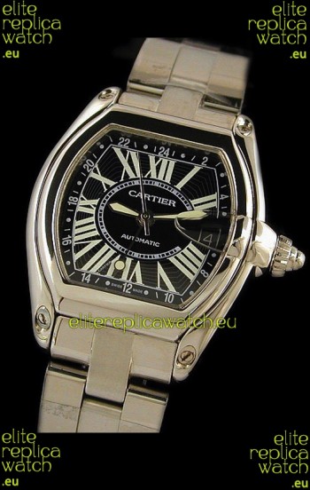 Cartier Roadster Swiss Replica Automatic Watch in Black Dial