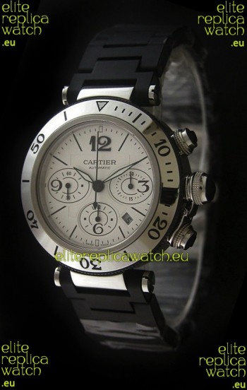 Cartier Pasha de Swiss Replica Watch in White Dial