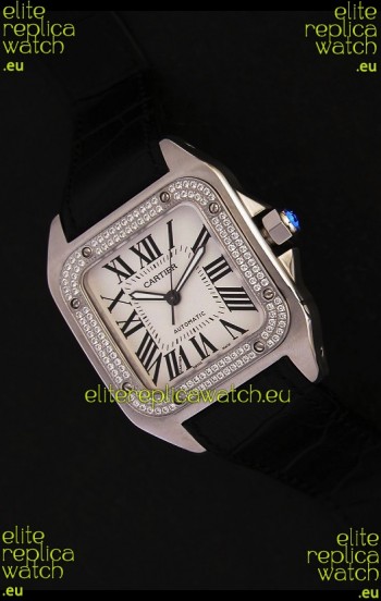 Cartier Santos in Swiss Replica Watch in White Dial