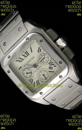 Cartier Santos Swiss Replica Watch in Steel Strap