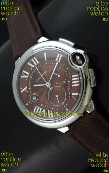 Cartier Ballon de Japanese Replica Watch in Brown Dial
