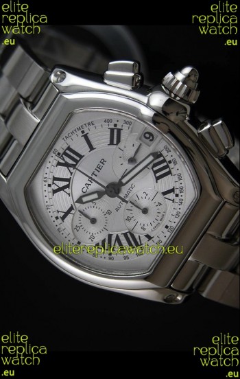 Cartier Roadster Swiss Replica Watch in White Dial