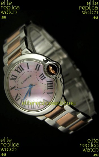 Ballon De Bleu Cartier Two tone Pink Gold Swiss Watch