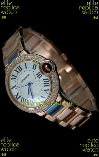 Cartier Balon de Swiss Replica Watch in White Dial
