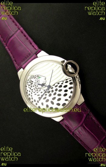 Ballon De Cartier Watch in Leopard Dial