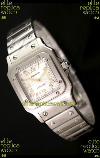 Cartier Santos Swiss Replica Watch - Automatic Movement in Gold Numerals