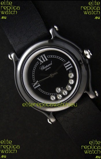 Chopard Happy Sport Japanese Replica Watch in Black Dial