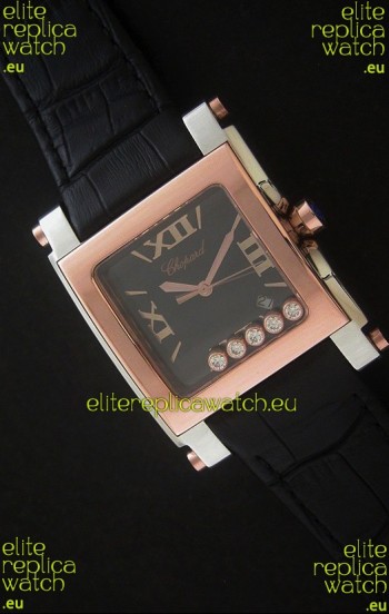 Chopard Happy Sport Swiss Replica Watch in Rose Gold Case