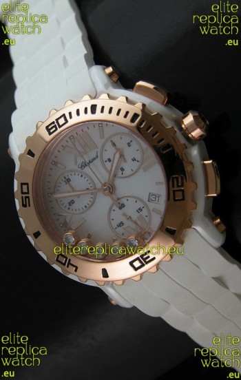 Chopard Happy Sport Swiss Replica Watch in White Strap