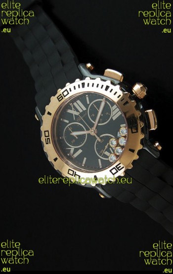 ChopardHappy Sport Swiss Replica Watch in Black Strap