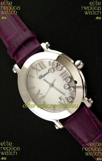 Chopard Happy Sport Ladies Japanese Replica Watch in Steel
