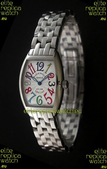 Franck Muller Crazy Color Dreams Japanese Replica Watch in White Dial