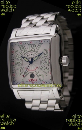 Franck Muller Consquistador Swiss Replica Watch in Silver White Dial