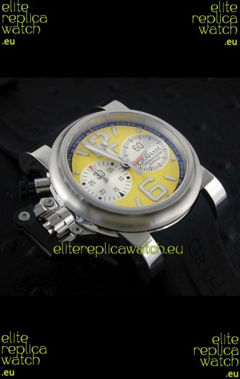 Graham Chronofighter Oversize Swiss Replica Watch in Yellow Dial